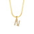 Fashion Stripe Number Text Letter Stainless Steel 18K Gold Plated Necklaces