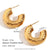 Fashion Circle Geometric Droplet Stainless Steel Electroplating Earrings