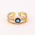 IG Style Women Diamond Metal Eye Copper Electroplating Rings