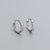 925 Sterling Silver Cute Round Ellipse Geometric Silver Inlay Earrings