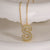 Letter Text Number Stainless Steel 18K Gold Plated Pendant