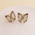 Women Butterfly Copper Stud Earrings