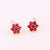 IG Style Women Flower Petal Flower Copper Diamond Inlay Earrings