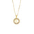 Fashion Round Number Text Letter Stainless Steel 18K Gold Plated Necklaces