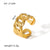 Women IG Style Circle Heart Geometric Stainless Steel Electroplating Rings