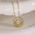 Letter Text Number Stainless Steel 18K Gold Plated Pendant