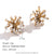 Fashion Petal Flower Stainless Steel 18K Gold Plated Stud Earrings