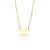 Fashion Stripe Number Text Letter Stainless Steel 18K Gold Plated Necklaces