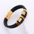 Exotic Men Metal Pearl Skull Leather Electroplating String Bracelets