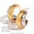 Fashion Circle Geometric Stainless Steel 18K Gold Plated Earrings