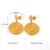 IG Style Heart Irregular Chinese Zodiac Geometric Animal Stainless Steel Electroplating Earrings