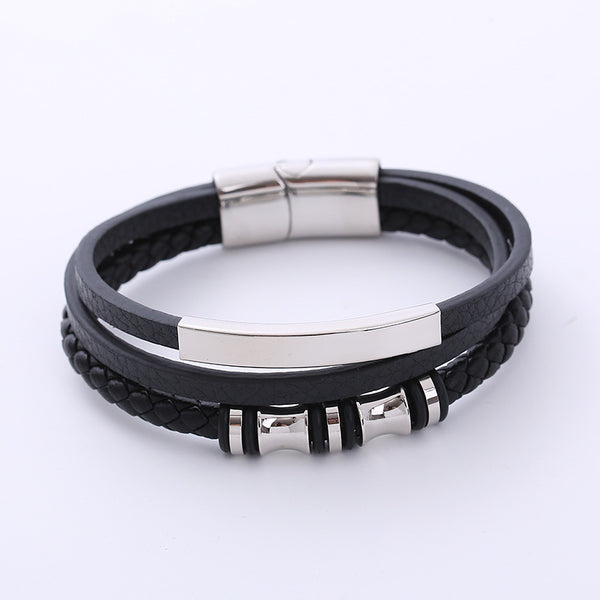 Retro Men Vintage Metal Handmade String Bracelets