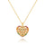 Heart Heart Zircon Diamond Inlay Necklaces