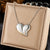 Fashion Heart Heart Stainless Steel Electroplating Necklaces