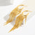 Luxurious Tassel Geometric Copper Electroplating Stud Earrings