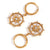 Fashion Round Geometric Stainless Steel 18K Gold Plated Earrings