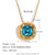 Fashion Quadrilateral Geometric Flower Stainless Steel 18K Gold Plated Necklaces