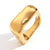 Fashion Niche Circle Geometric Heart Stainless Steel 18K Gold Plated Rings