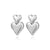 Minimalist Heart Geometric Copper Electroplating Stud Earrings