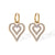 Minimalist Heart Geometric Titanium Steel Drop Earrings