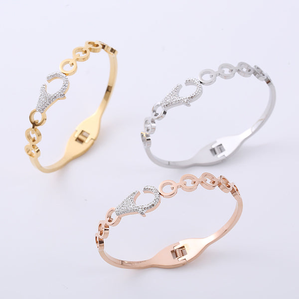 Chic Irregular Stainless Steel Electroplating Bangles