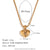 Fashion Heart Geometric Stainless Steel 18K Gold Plated Necklaces