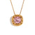 Fashion Quadrilateral Geometric Flower Stainless Steel 18K Gold Plated Necklaces