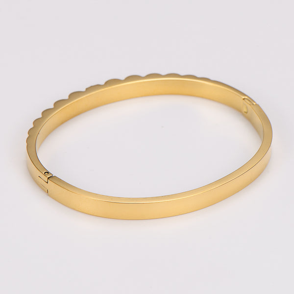 Minimalist Round Stainless Steel Electroplating Bangles