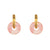 Fashion Round Circle Geometric Stainless Steel 18K Gold Plated Earrings