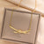 Minimalist Smile U-Shape Geometric Bowknot Titanium Steel Necklaces