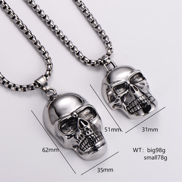 Hip Hop Skull Stainless Steel Oiling Pendants