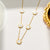 Moderate Luxury Rose Geometric Titanium Steel 18K Gold Plated Necklaces