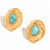 Fashion Ellipse Geometric Stainless Steel 18K Gold Plated Stud Earrings