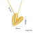 Letter Text Number Titanium Steel 18K Gold Plated Necklaces