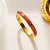 Exotic Round Titanium Steel 18K Gold Plated Bangles