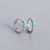 925 Sterling Silver Women Korean Geometric Geometric Silver Diamond Inlay Stud Earrings