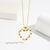 Refreshing Heart Heart 18K Gold Plating Diamond Inlay Necklaces