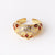 Moderate Luxury Women Round Circle Geometric Copper Zircon Inlay Rings