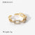 Women IG Style Circle Copper 18K Gold Plated Rings