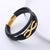 Retro Men Vintage Letter Leather Electroplating String Bracelets