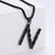 Men Metal Retro Vintage Number Text Letter Stainless Steel Polishing Pendants