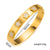 Ellipse Stainless Steel 18K Gold Plated Bangles