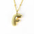 Unisex Letter Zircon Electroplating Necklaces