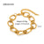 Women IG Style Circle Geometric Stainless Steel 18K Gold Plated Bracelets