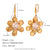 Fashion Flower Geometric Stainless Steel Electroplating Earrings