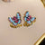 Luxurious Butterfly Geometric Chinese Zodiac Animal Copper Oil Dripping Earrings