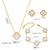 Moderate Luxury Quadrilateral Geometric Heart Titanium Steel 18K Gold Plated Necklaces