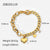 Women IG Style Heart Stainless Steel 18K Gold Plated Bracelets