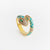 Women Diamond Metal Animal Snake Shape Copper Rings