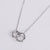 Expressive Double Circle Geometric Stainless Steel Electroplating Necklaces